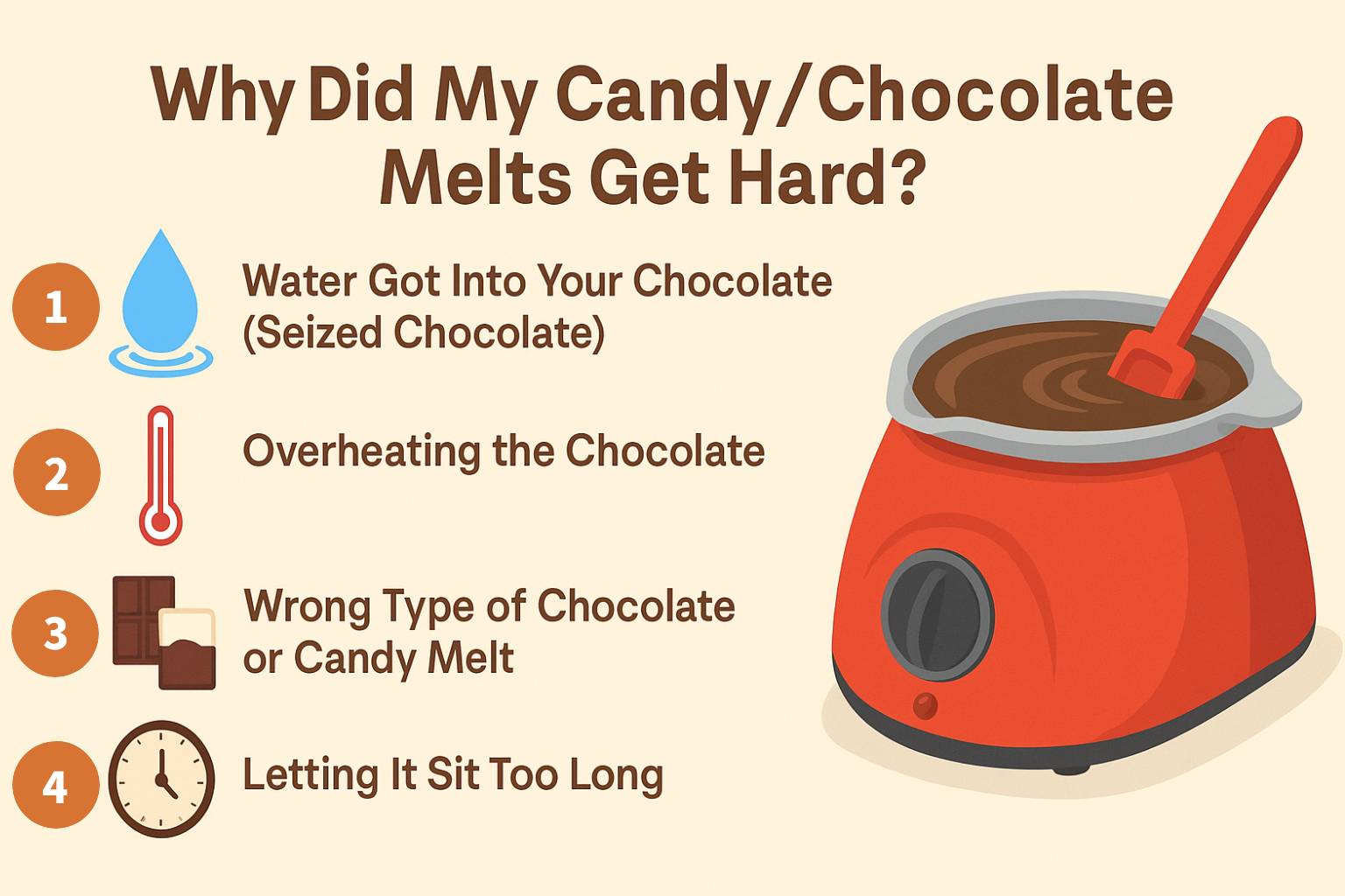 Why Did My Candy/Chocolate Melts Get Hard? (And How to Fix It!)