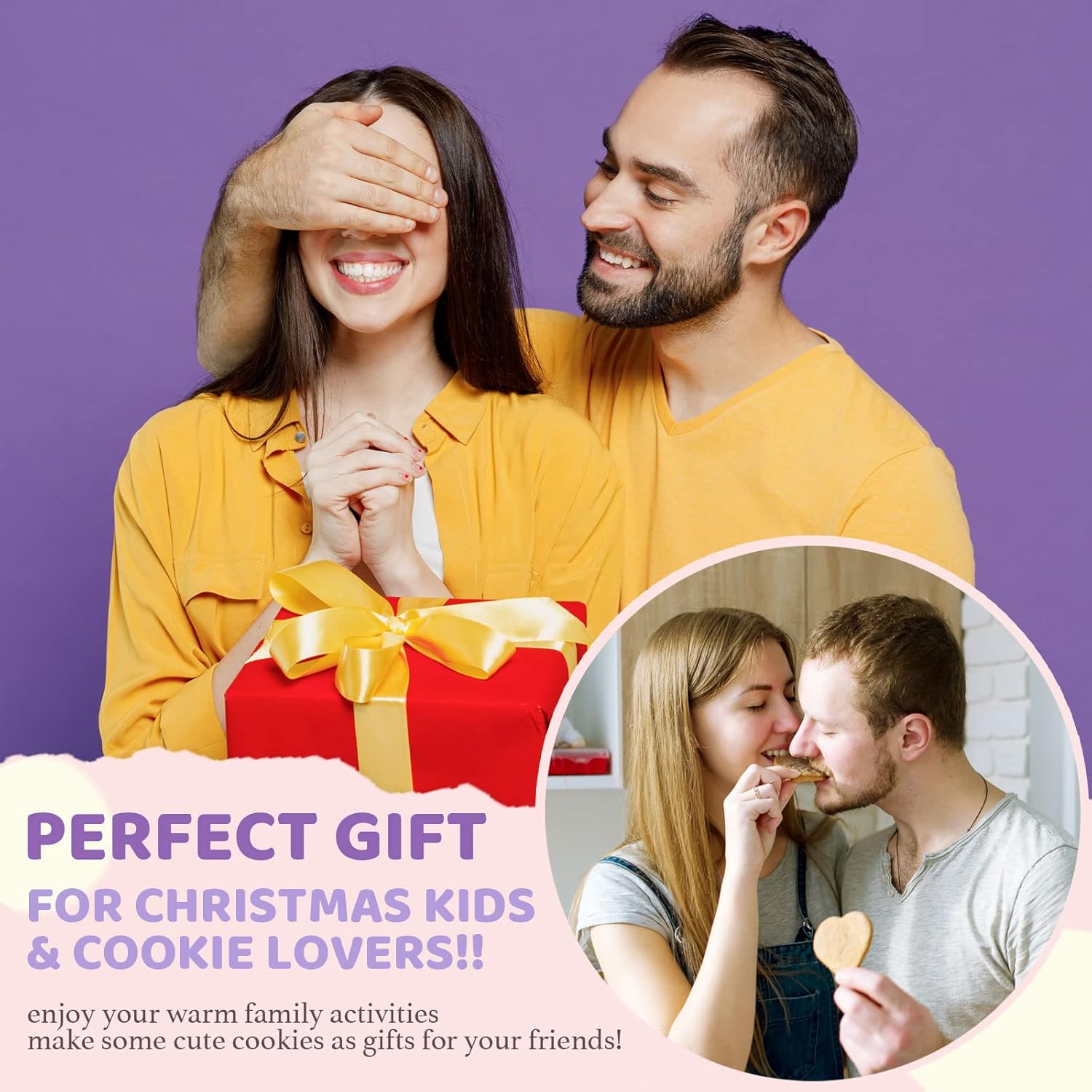 Holiday cookie decorating kit gift set perfect for kids and cookie lovers during Christmas and Valentine’s Day